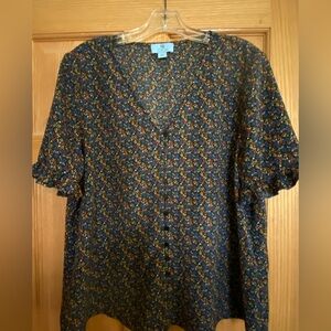 Cece ruffle sleeve blouse xl